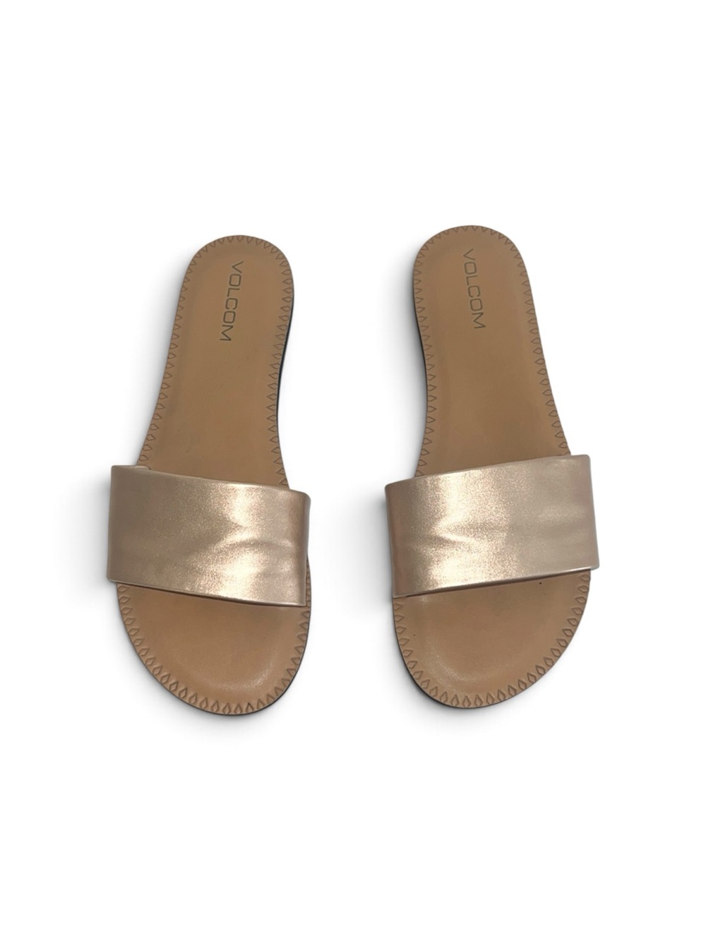 Volcom Rose Gold Slides Fit Like A Size US 8 Flats Footwear Flat Sandals Casual